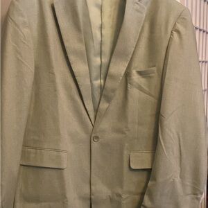 Men's Olive Single-Breasted Sport Coat with Notch Lapel